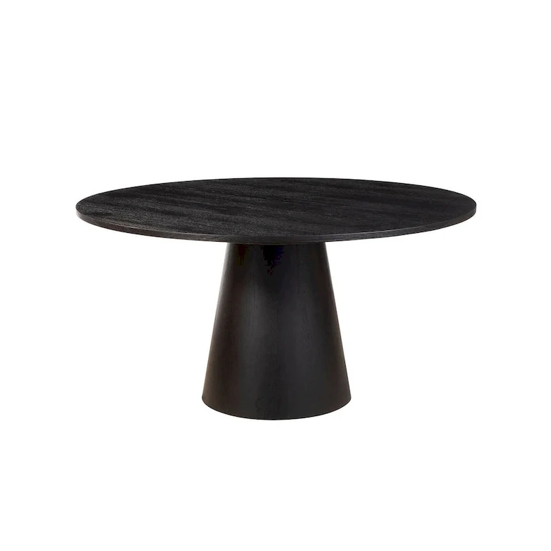 Alpine Furniture Cove 59  Round Dining Table, Vintage Black