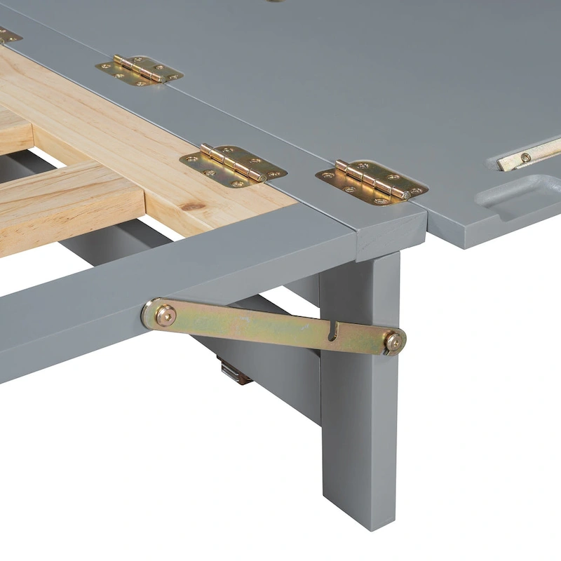 Queen Murphy Bed with Cabinet Design, Multi-Functional, 400lb Capacity