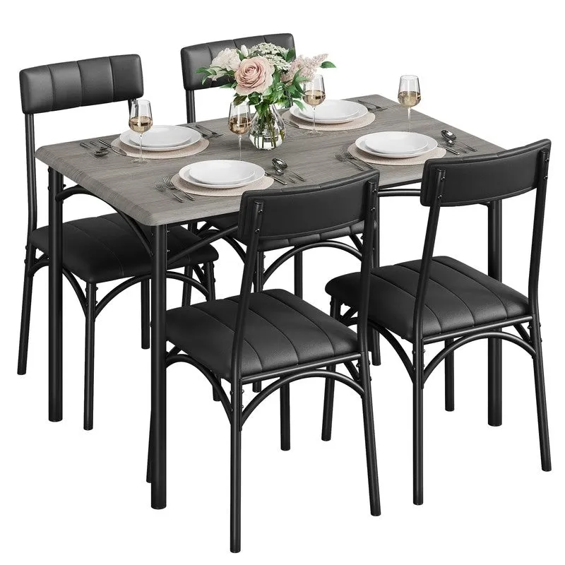 Upholstered dining table and chairs
