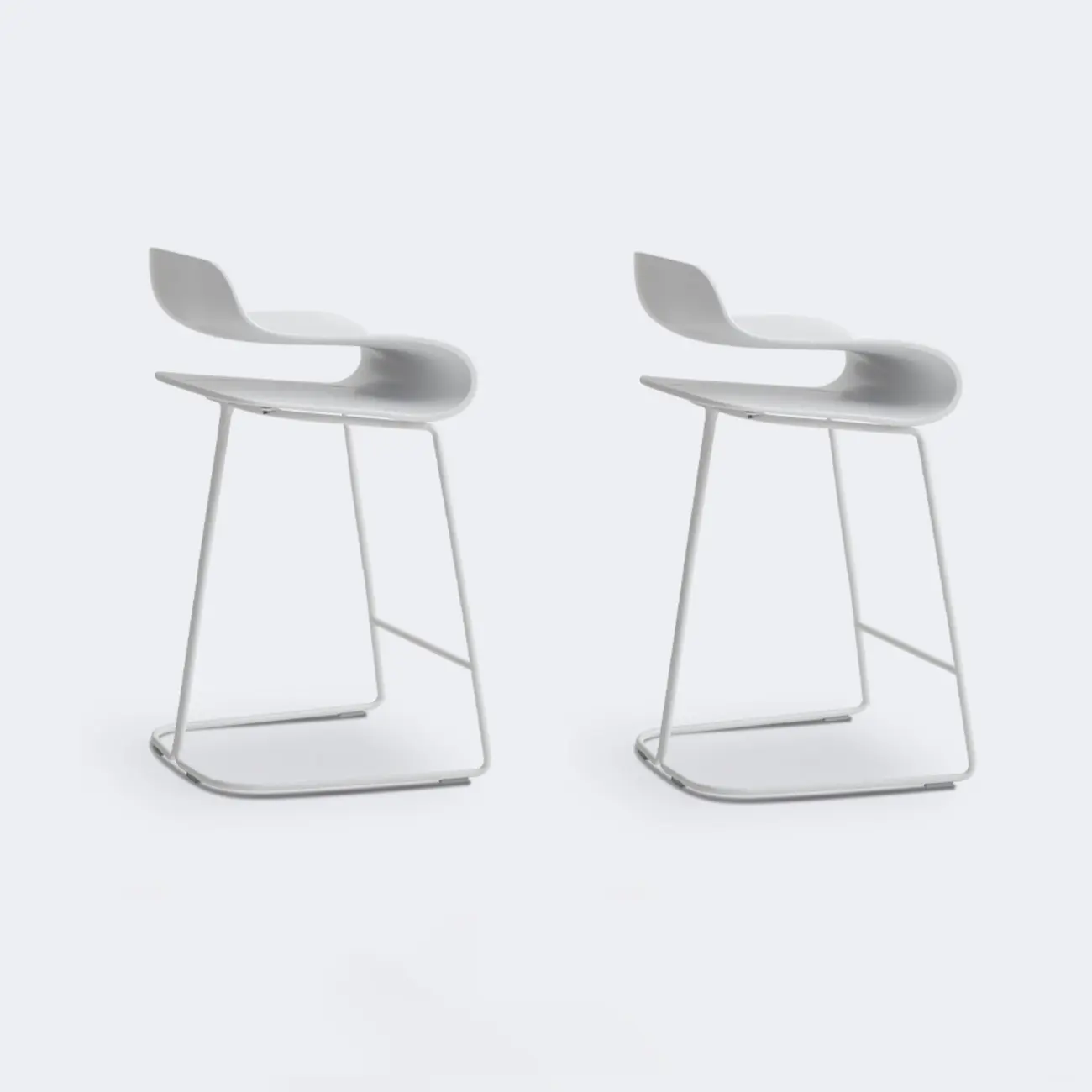 Industrial Plastic Steel Frame Low Back Armless Bar Stool