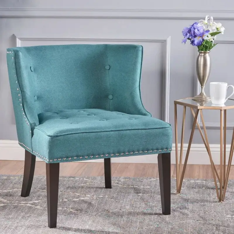 Fabric Occaisional Chair, Dark Teal,for Living Room and Bedroom