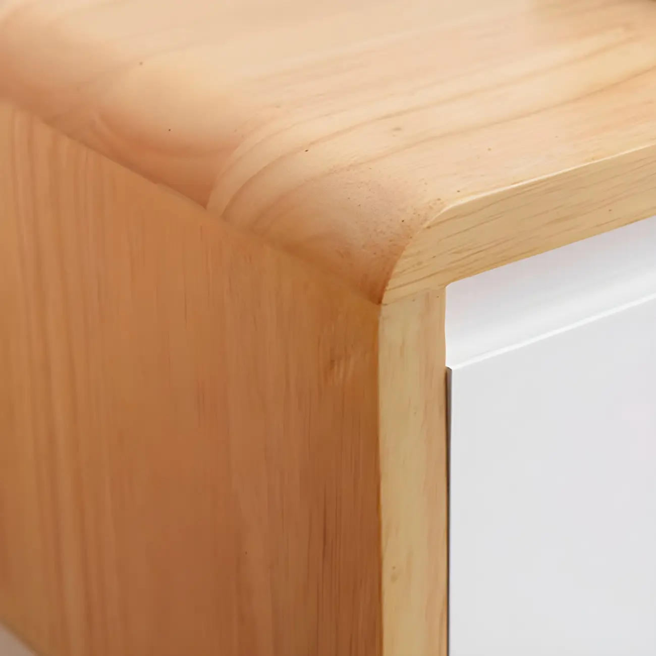 Rectangular Wall-Mounted Wood Drawers TV Stand White