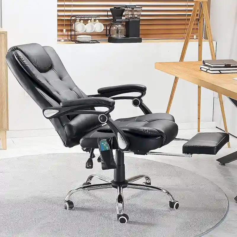 AECOJOY Heated Executive Office Chair w/ Massage &Adjustable Height