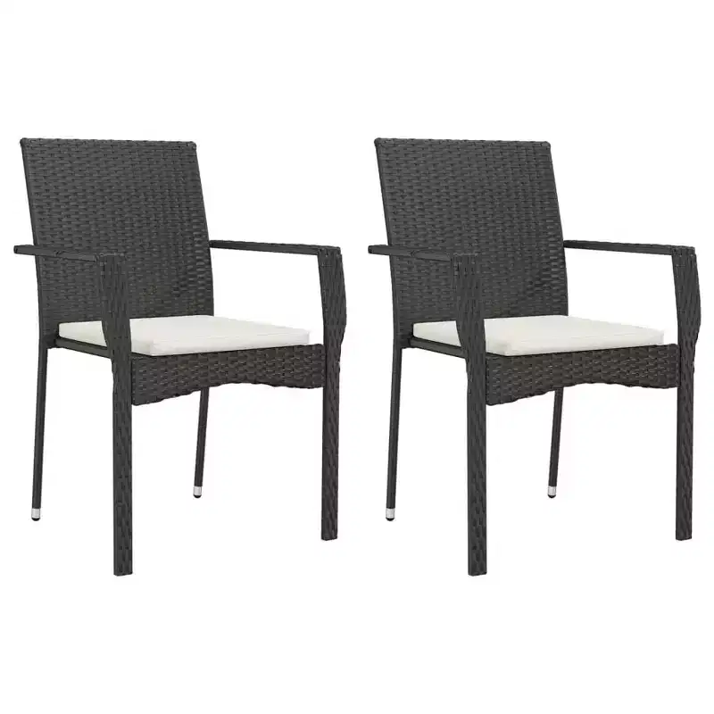 vidaXL Chic Outdoor Dining Chairs with Cushions