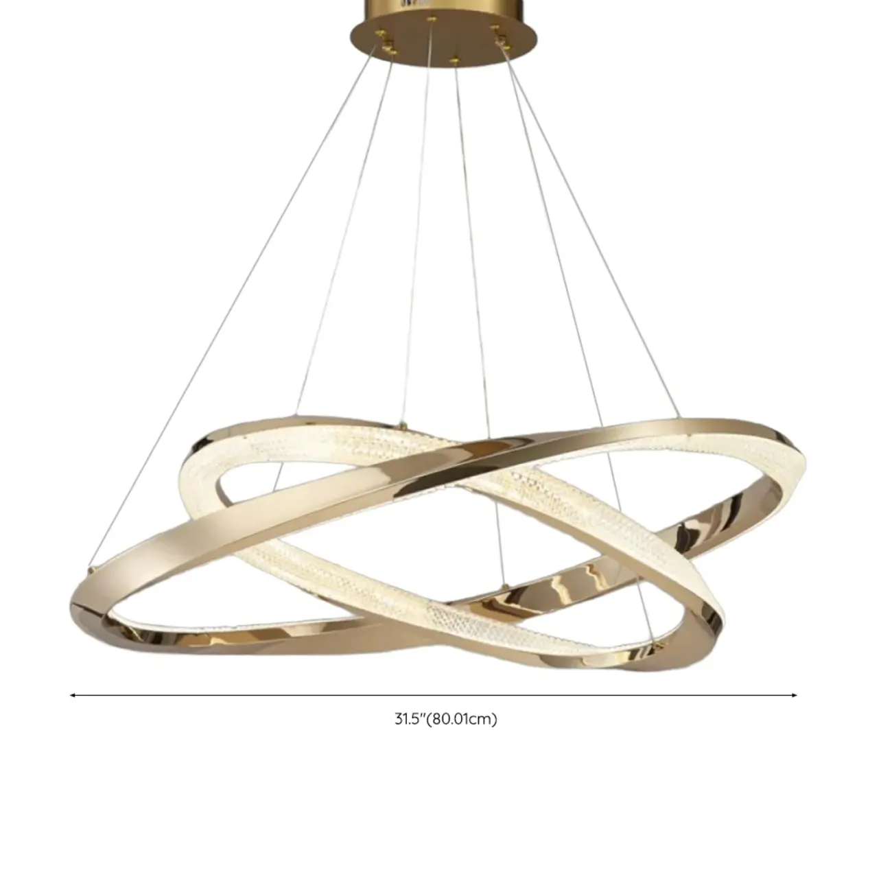 Modern LED Stylish Metal Black Circle Ring Chandelier