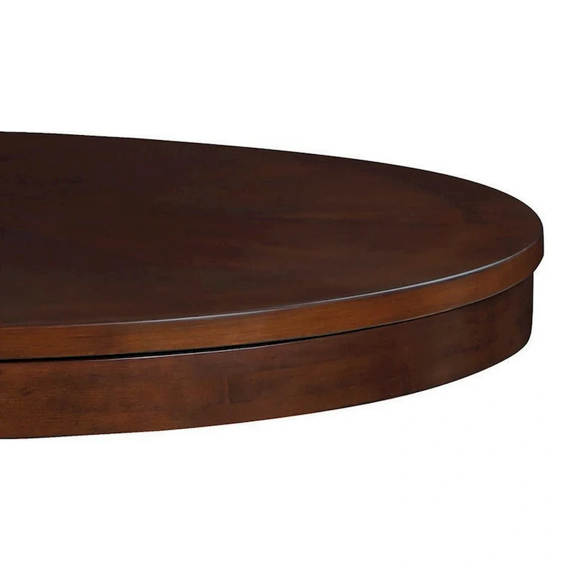 Dark Brown Round 3-in-1 Poker / Bumper Pool / Dining Table for 8, 48