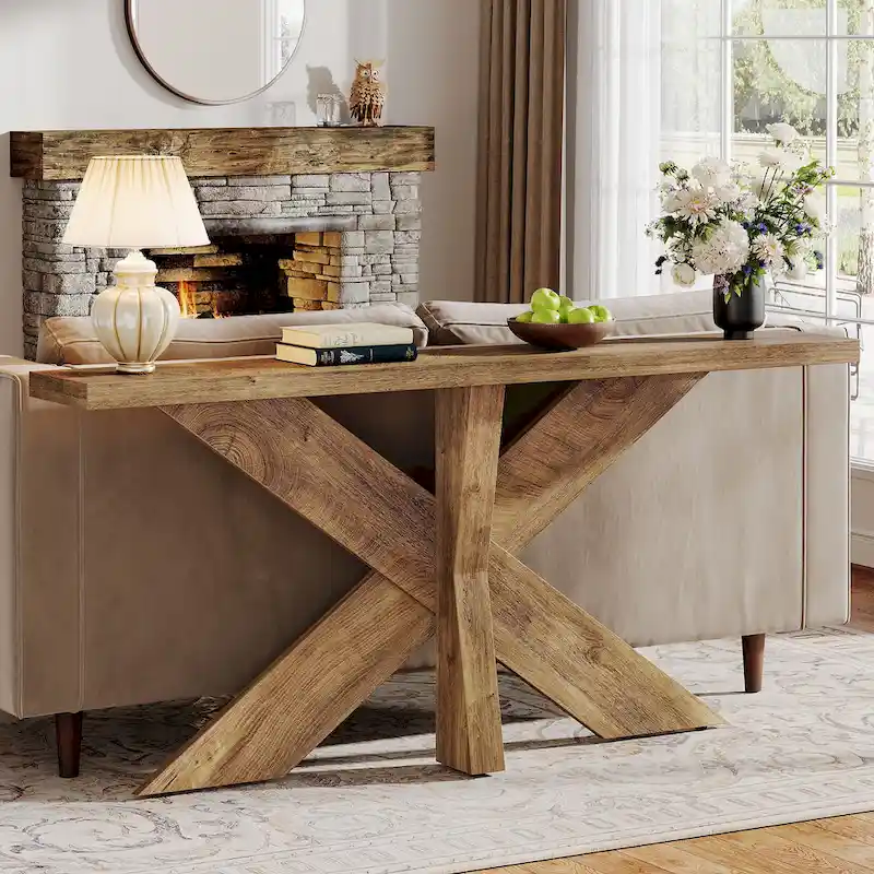 70.9  Extra Long Farmhouse Console Sofa Table for Entryway Hallway