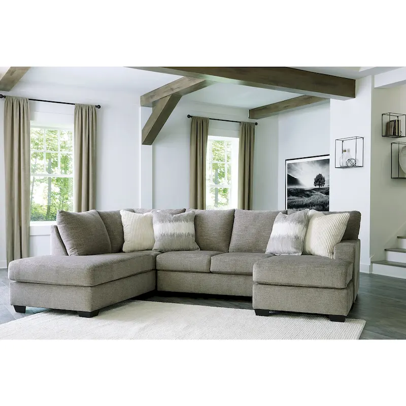 Signature Design by Ashley Creswell Gray 2-Piece Sectional with Chaise - 125W x 87D x 39H