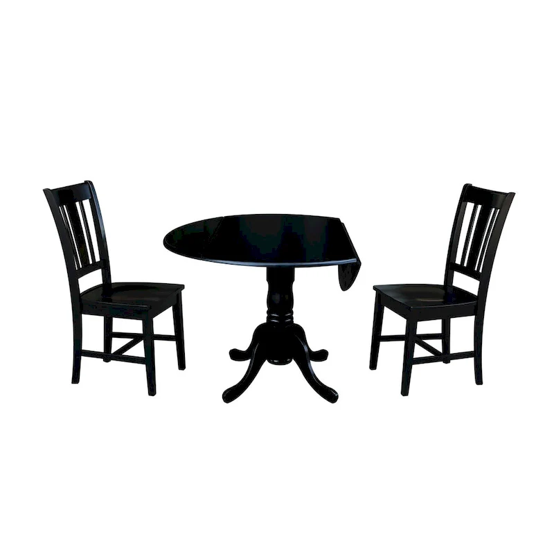 42 Dual Drop Leaf Table With 2 San Remo Chairs