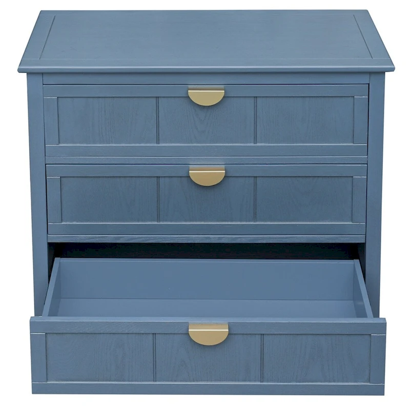 American Style Cabinet with Non-Slip Foot Pads and 3 Drawer