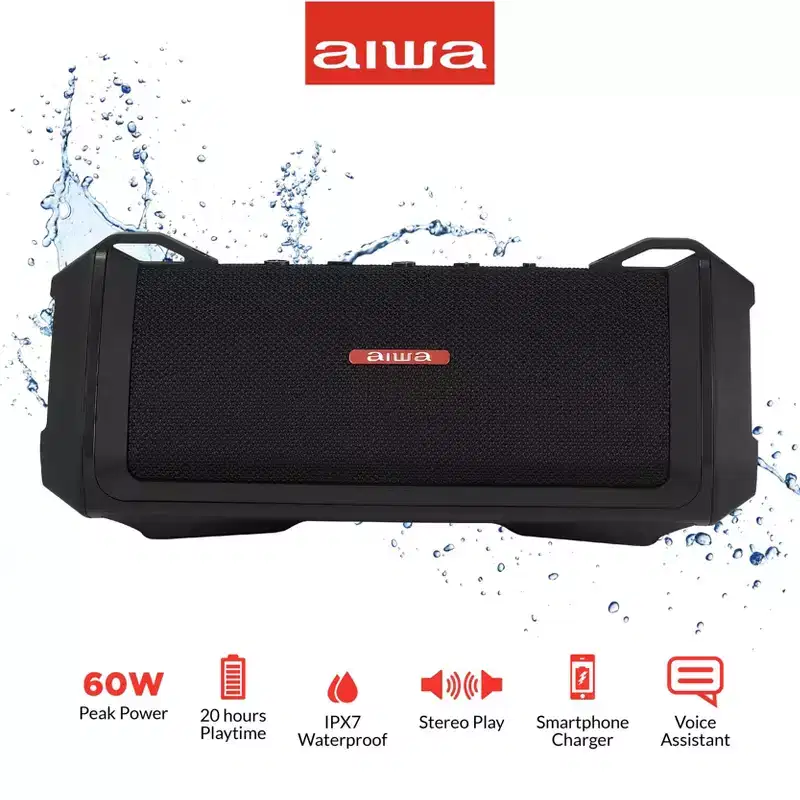 Aiwa Exos-3 Bluetooth Wireless Water Resistant Speaker