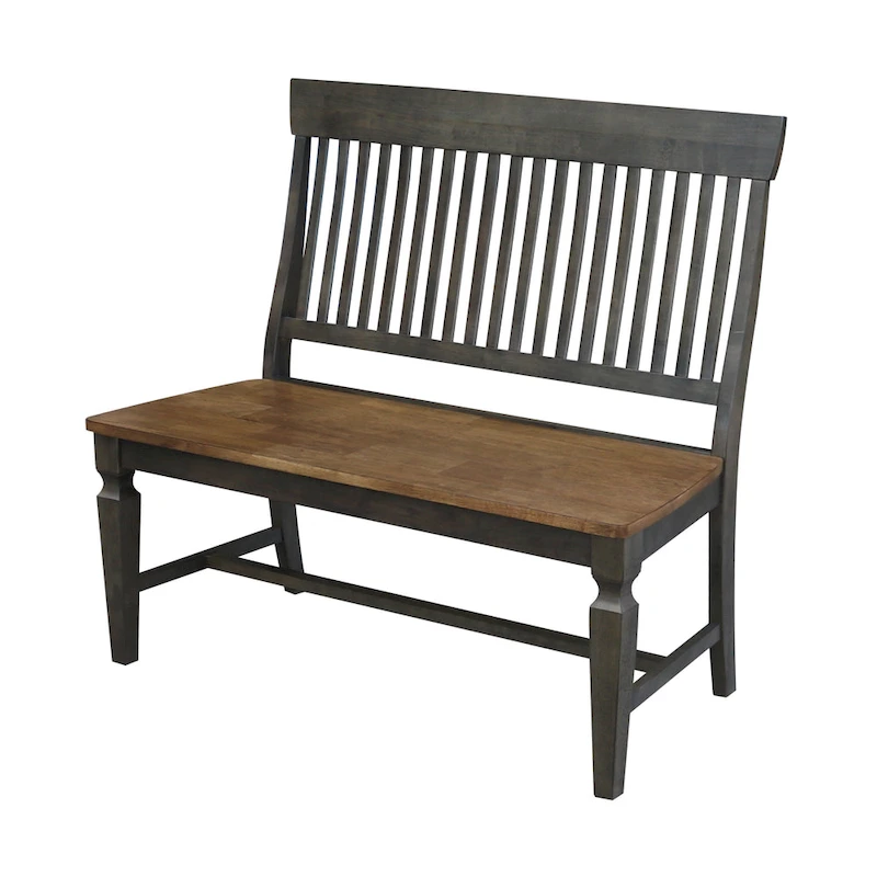 Solid Wood Vista Slatback Bench