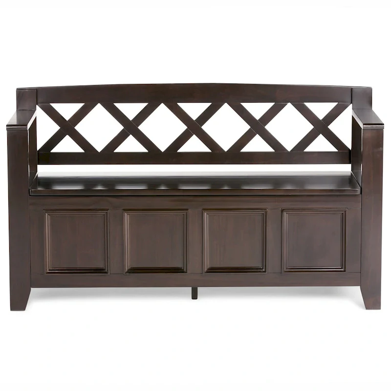 WYNDENHALL Halifax 48 inch Wide Solid Wood Transitional Entryway Bench - 48 Inches wide