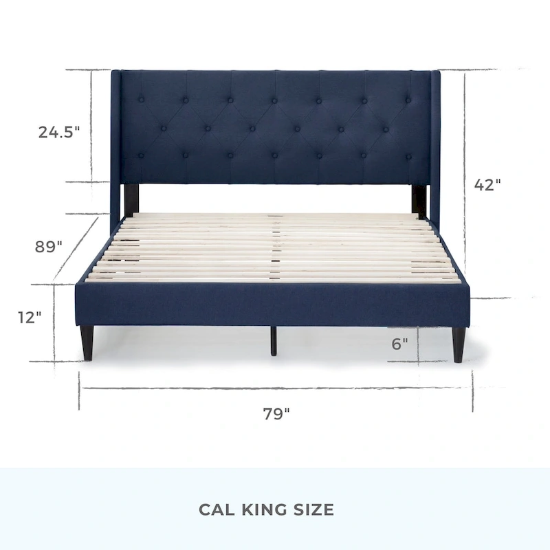 Brookside Isabelle Button Tufted Wingback Upholstered Bed