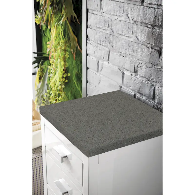 James Martin Vanities Addison 15  Base Cabinet w/ Drawers, Glossy White