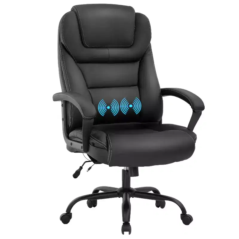 FDW Big and Tall Executive Office Chair with Lumbar Support Wide Seat Adjustable Height and Swivel Function Perfect for Home and Office Use