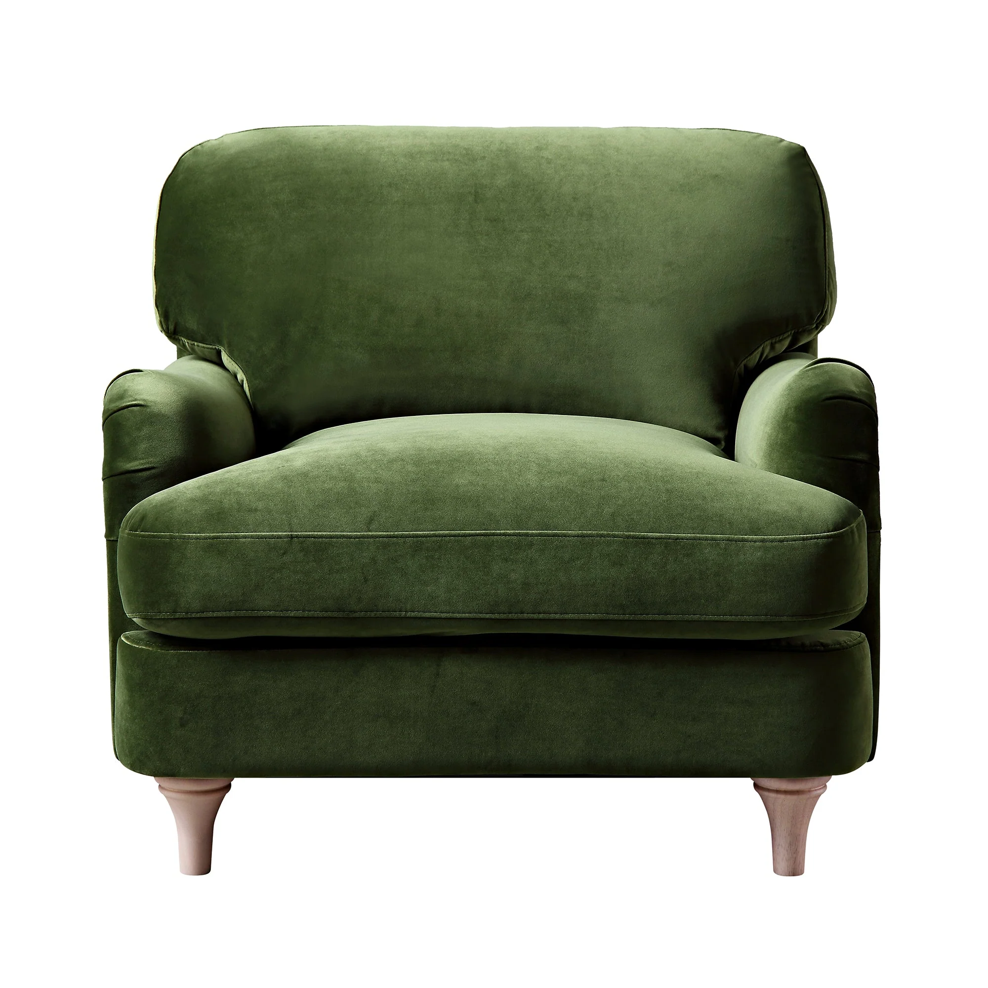 Fern Green Velvet Sofa, 1-Seater