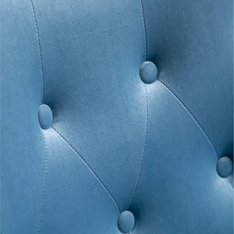 Blue 30 Polyester Button Tufted Accent Chair