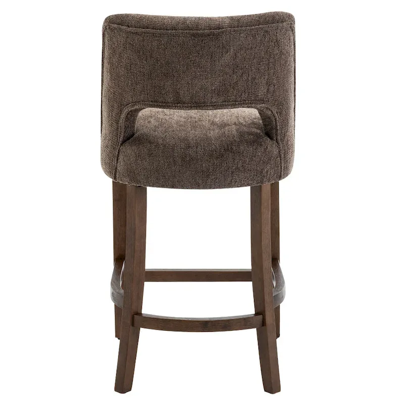 Set of 2 Wooden Bar Stools with Footrest