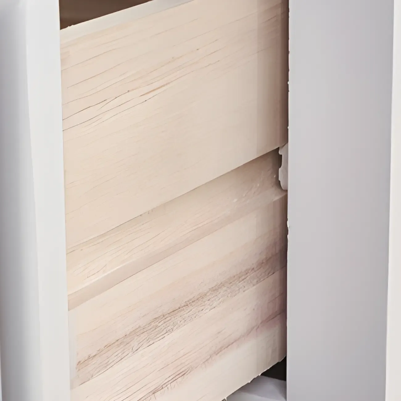 French Square White Wooden 7-Drawer Chest