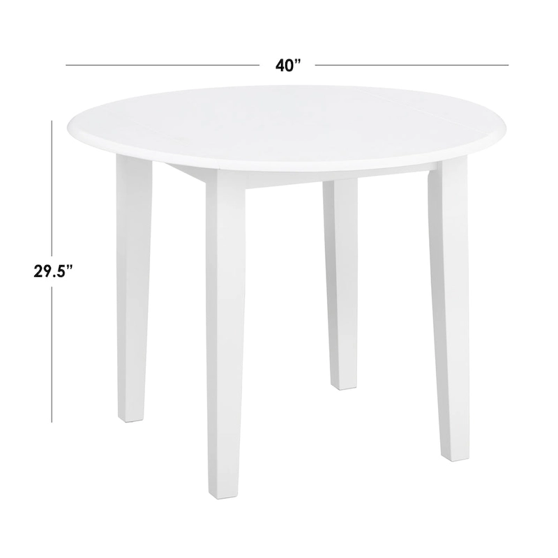 Simple Living Rollo Solid Wood Drop Leaf Dining Table