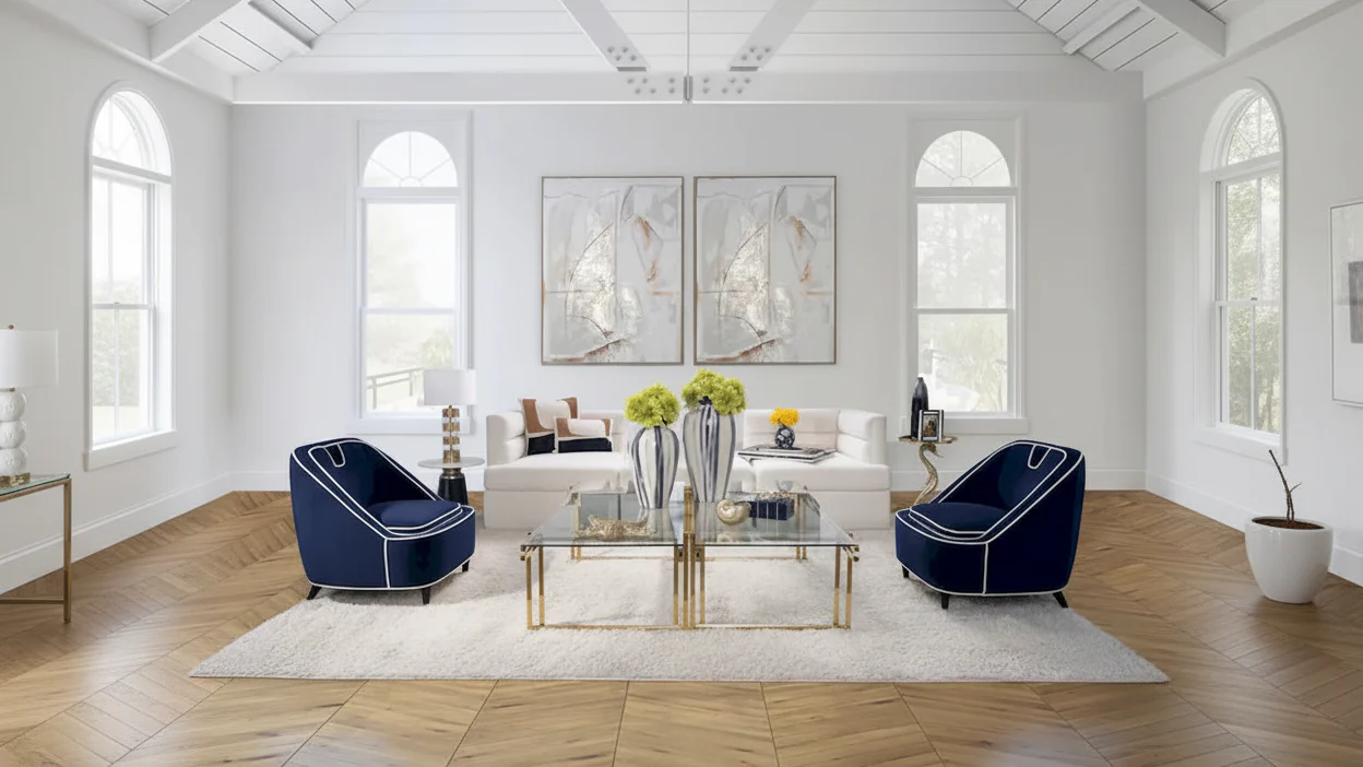 Modern Upholstered Two-Tone Accent Chair - 28 x 30 x 31
