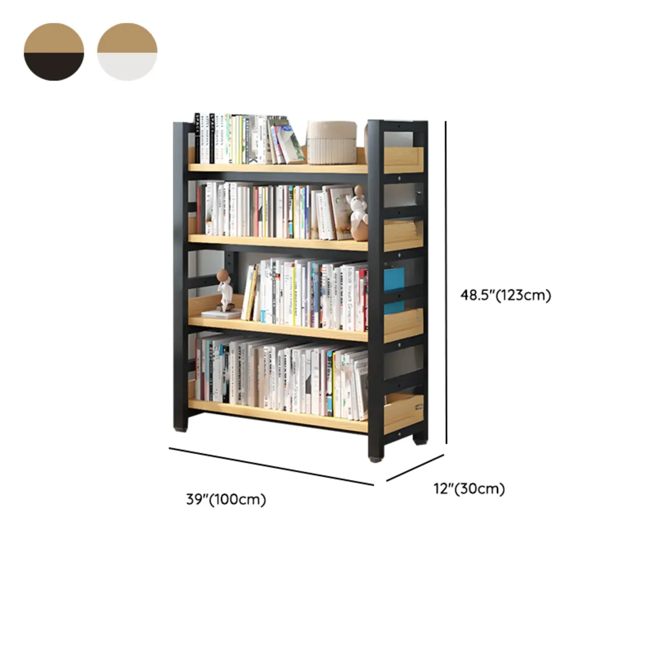 Modish Multi-Layer Open Back Wooden Tall Bookshelves