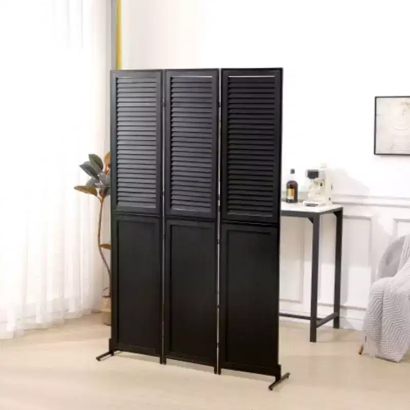 3 Panel Room Divider Screen Wall Divider Folding Wood Screen For Home Office Bedroom Restaurant 14.57 x 70.87 Each Panel