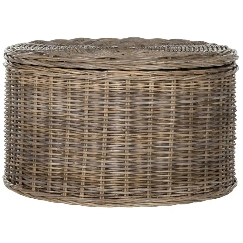 Shafika Wicker Storage Coffee Table - 28.5 x 28.5 x 17