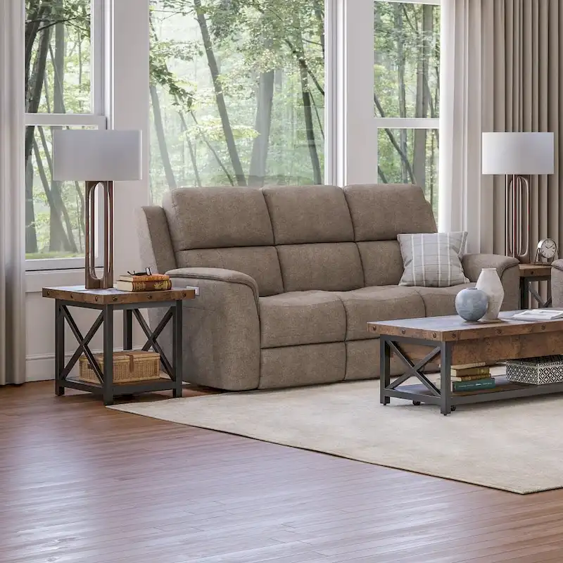 Homestyles Carpenter Brown Wood End Table - 21 x 23 x 25