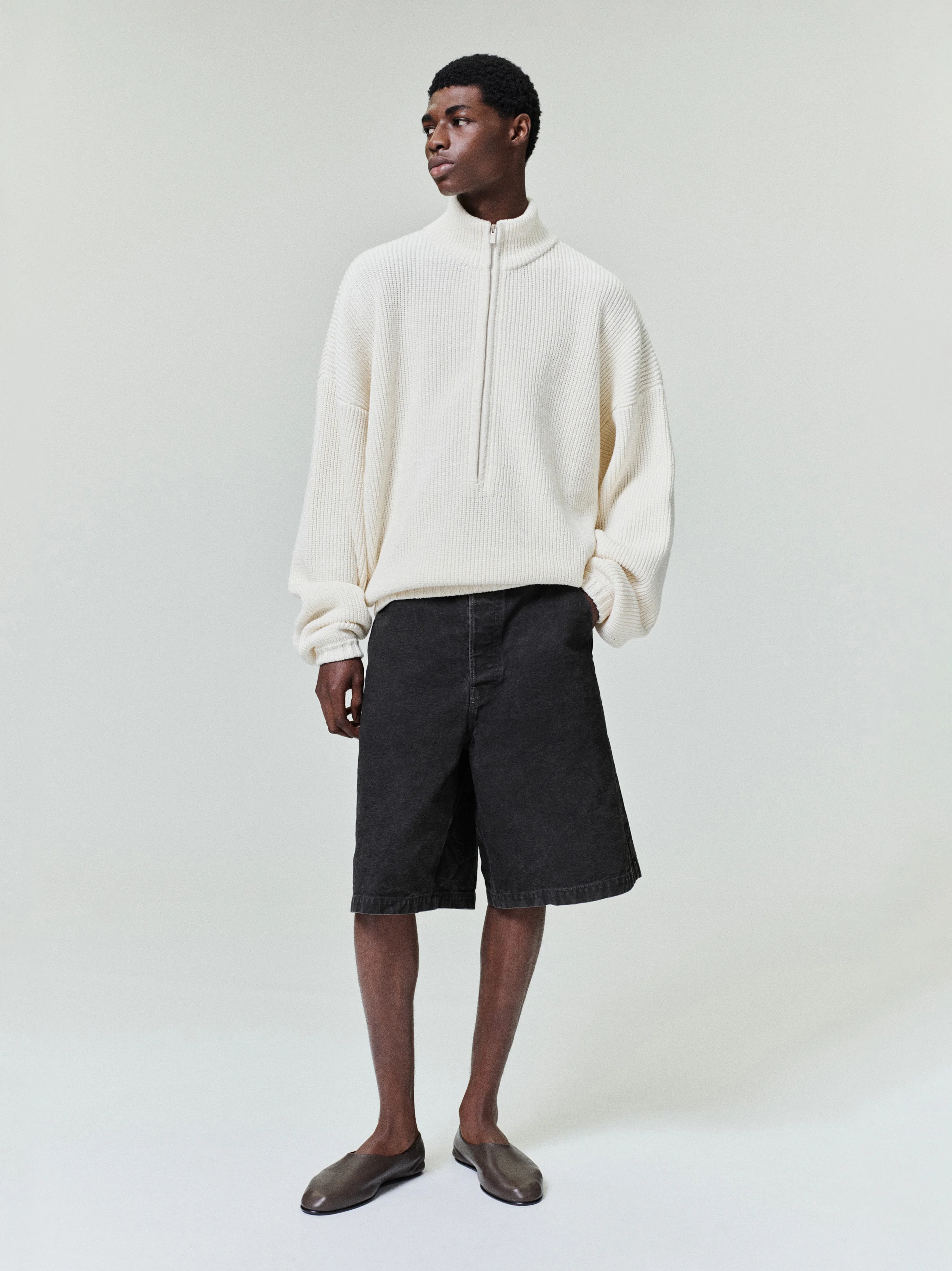 Zip-Up Sweater Long Sleeve