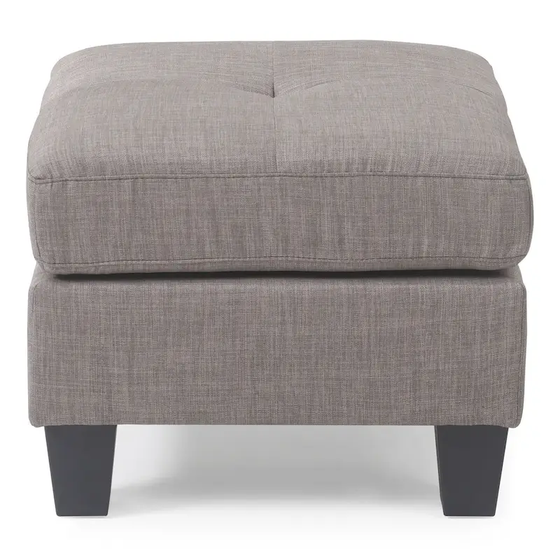 Twill Tufted Ottoman