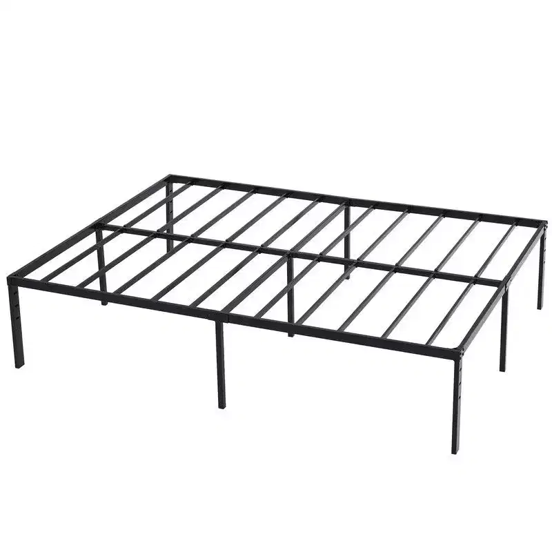Karl Home Black Metal Frame Platform Bed Queen Size 18inch Height