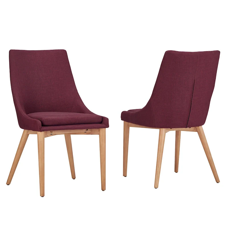 Sasha Oak Barrel Back Dining Chair (Set of 2) by iNSPIRE Q Modern - Set of 2