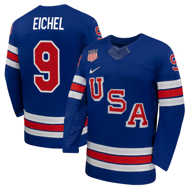 USA Hockey Jack Eichel Royal 2026 Home Jersey