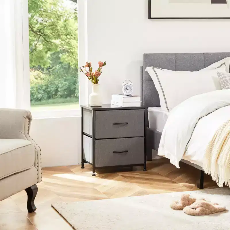 Metal Frame Dresser with Wood Top