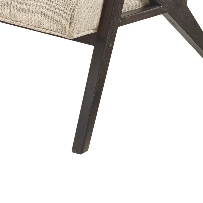 Rocket Upholstered Arm Chair with Angled Wood Frame