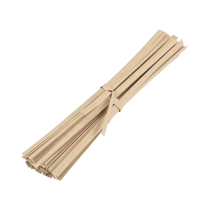 Long Strong Twist Ties 4 Inches Quality Kraft Closure Tie Khaki 200pcs