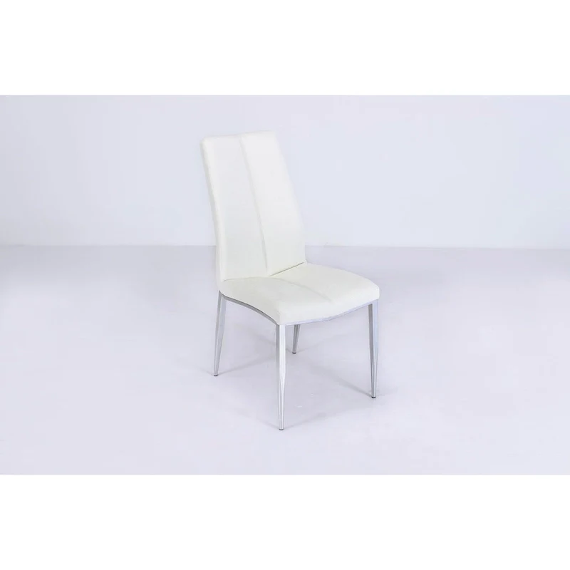 Somette Alyssa Starphire White 5-Piece Dining Set