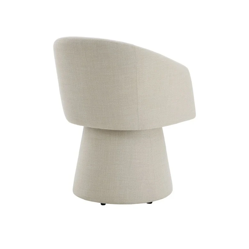 Evie Modern Upholstered Fabric Swivel Dining Chair