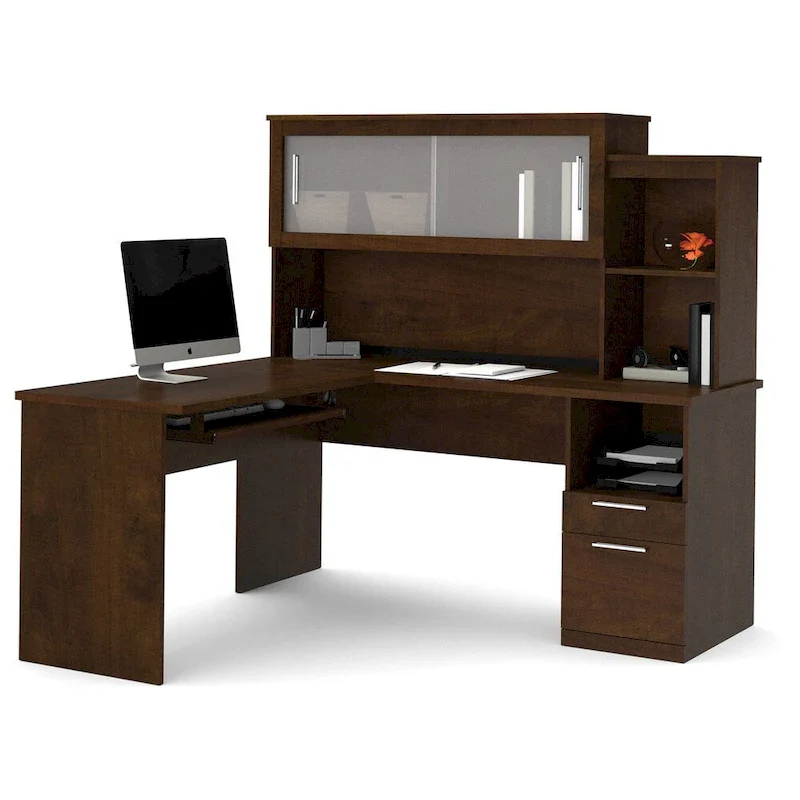 Bestar Dayton Melamine Reversible L-shaped Desk