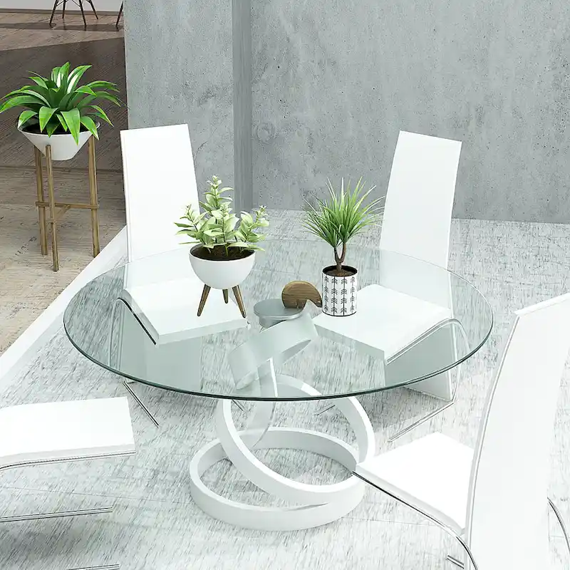30-inch Round Tempered Glass Table -Table Top Only - 30.00 x 30.00 x 0.24