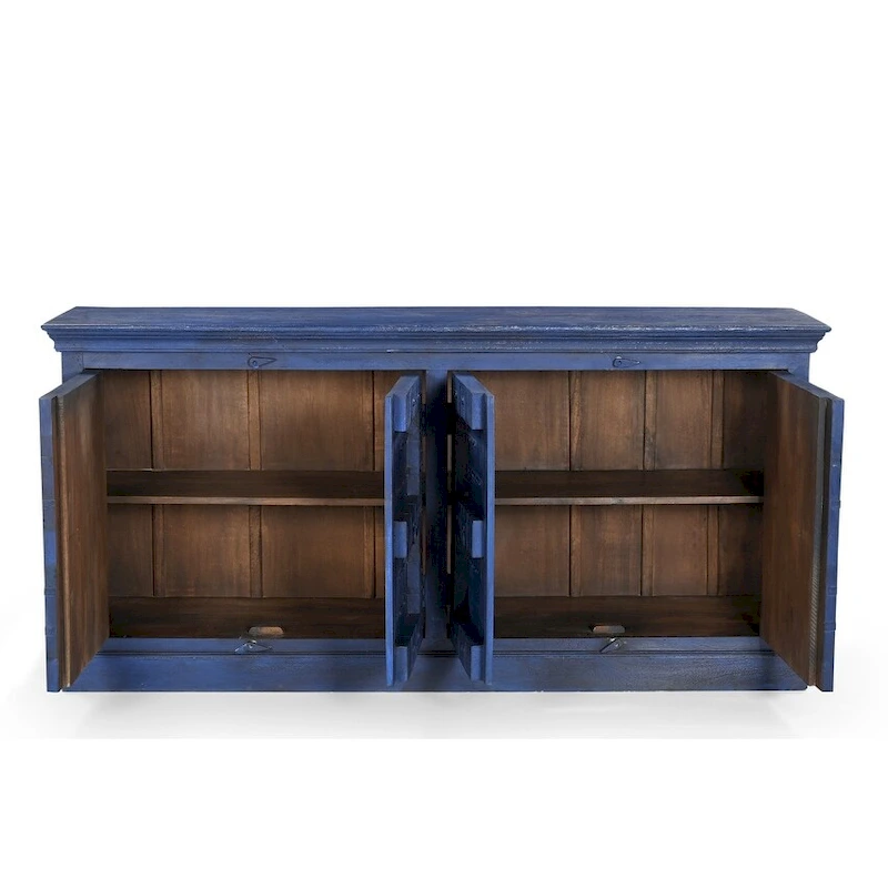 Woodland Blue Wooden Sideboard Buffet Cabinet 72