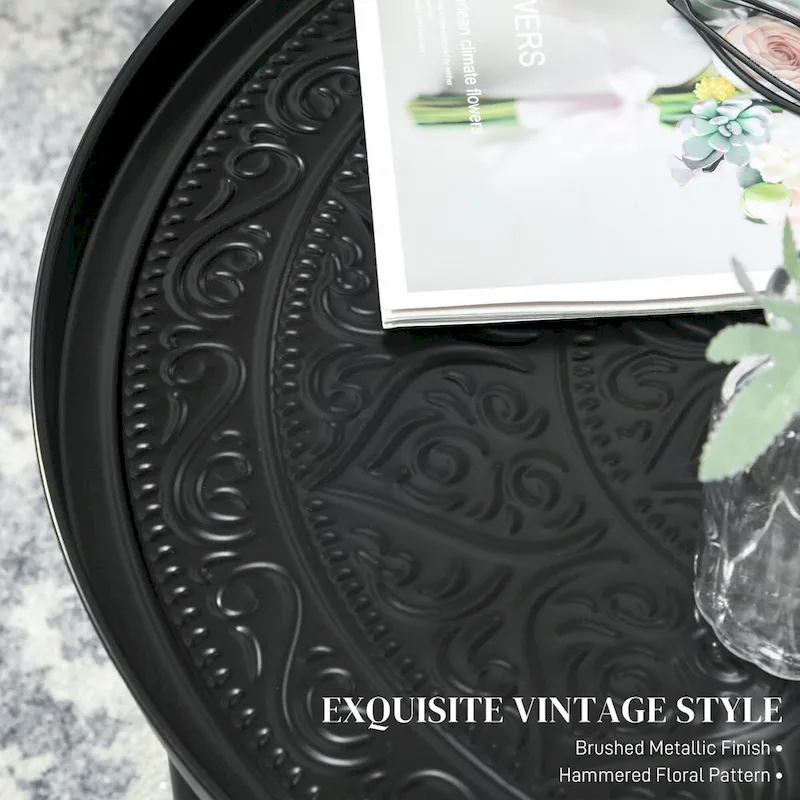 Black Round Coffee Table 24