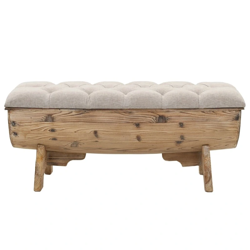 vidaXL Storage Bench 40.6 Solid Wood Fir - 40.6 x 20.1 x 17.3