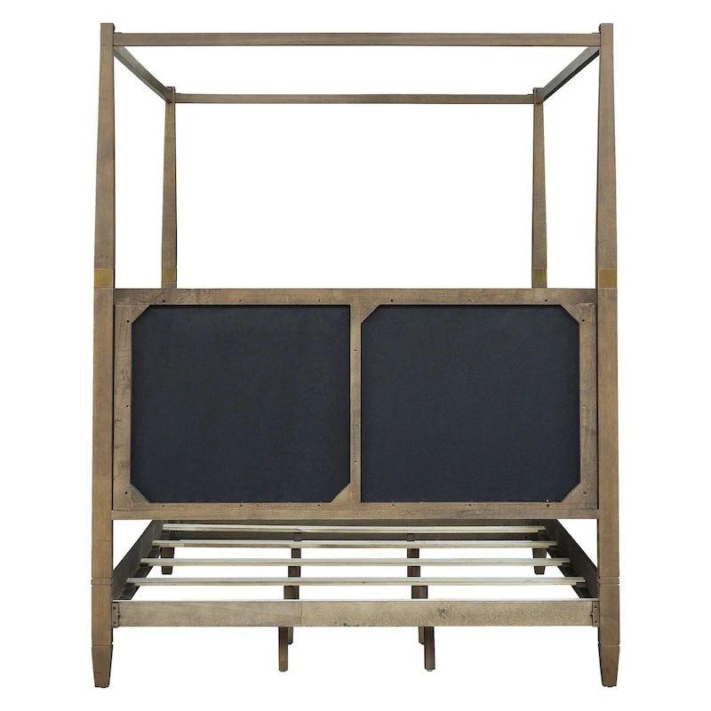 Madison Park Cheshire Brown Canopy Bed Queen