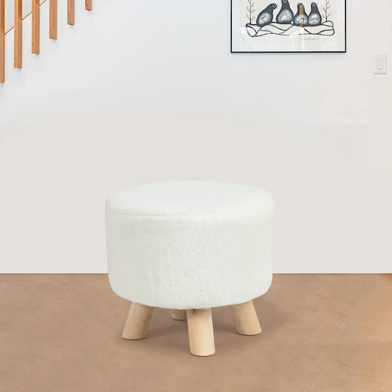 Adeco Foot Rest Ottoman Pet Stool