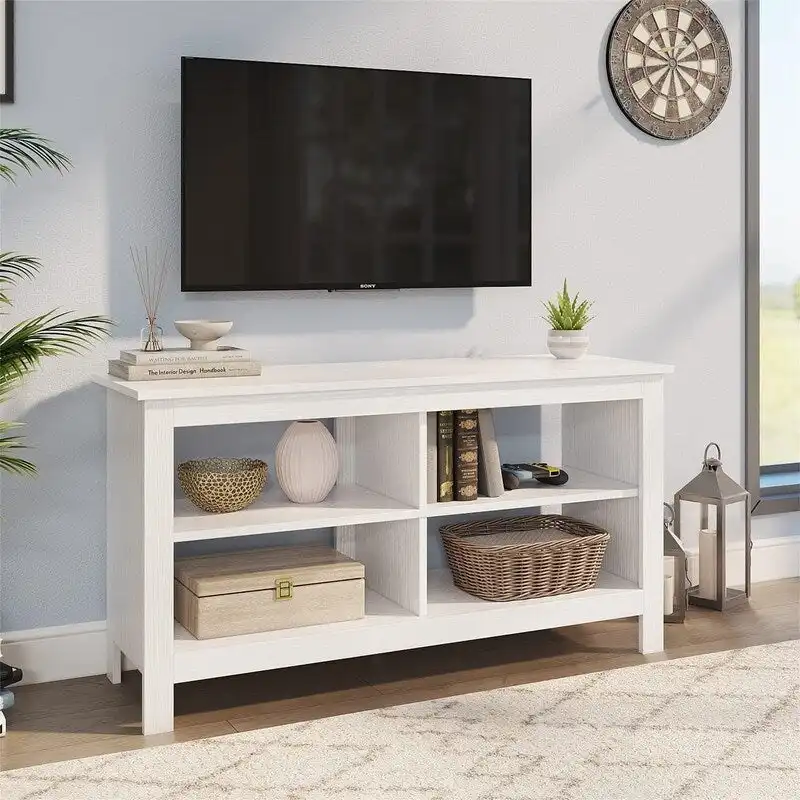 4 Cubby Television Stands - 13.8D x 43.3W x 22.8H