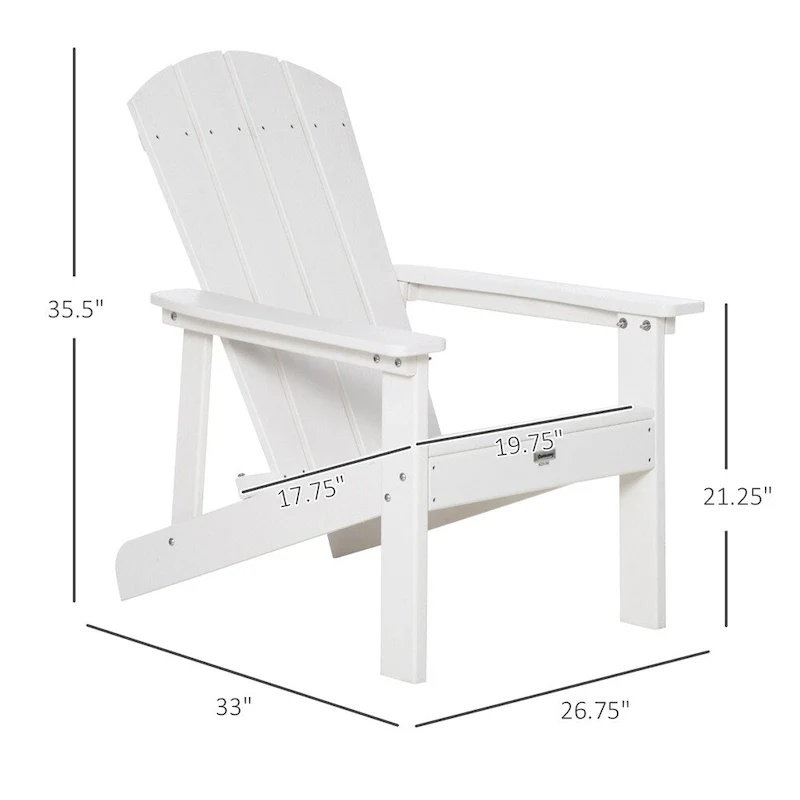 Adirondack Chair,Faux Wood Patio&Fire Pit Chair,Weather Resistant HDPE
