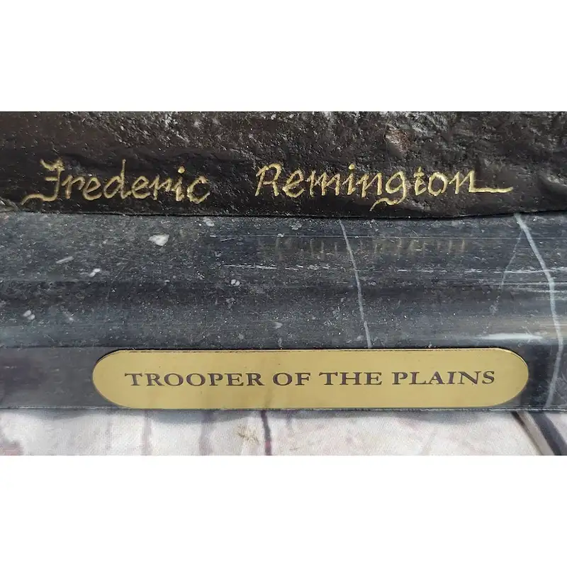 Trooper Of The Plains Frederic Remington Bronze Western Art Sculpture 22 Inches X 21 Inches